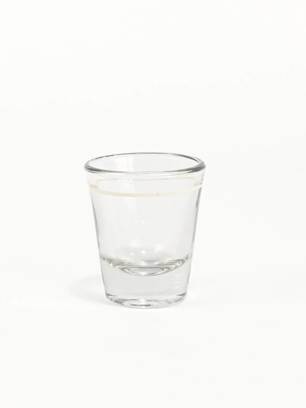 Vintage White Measuring Line Libbey Fluted Shot Glass